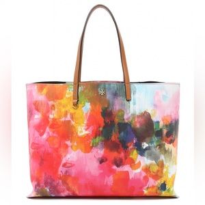 Tory Burch Cameron Kerrington Abstract Watercolor tote bag